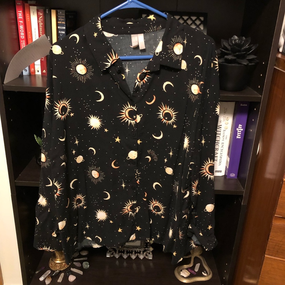ASOS Curve Cropped Moon & Star Top
